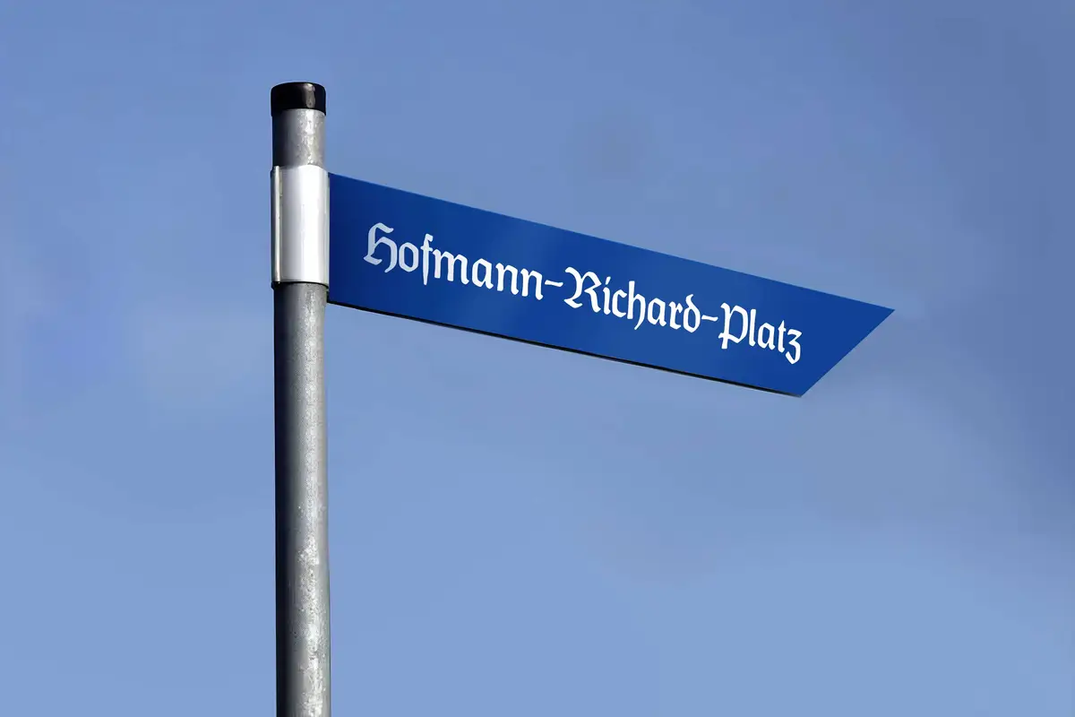 Feuerwehr Bernau Strassenschild - modal